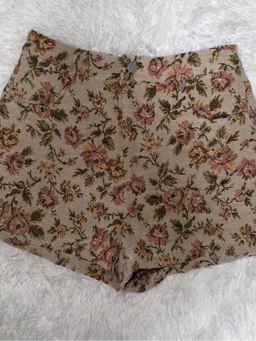 Floral High-Waisted Floral Women’s Shorts - Small